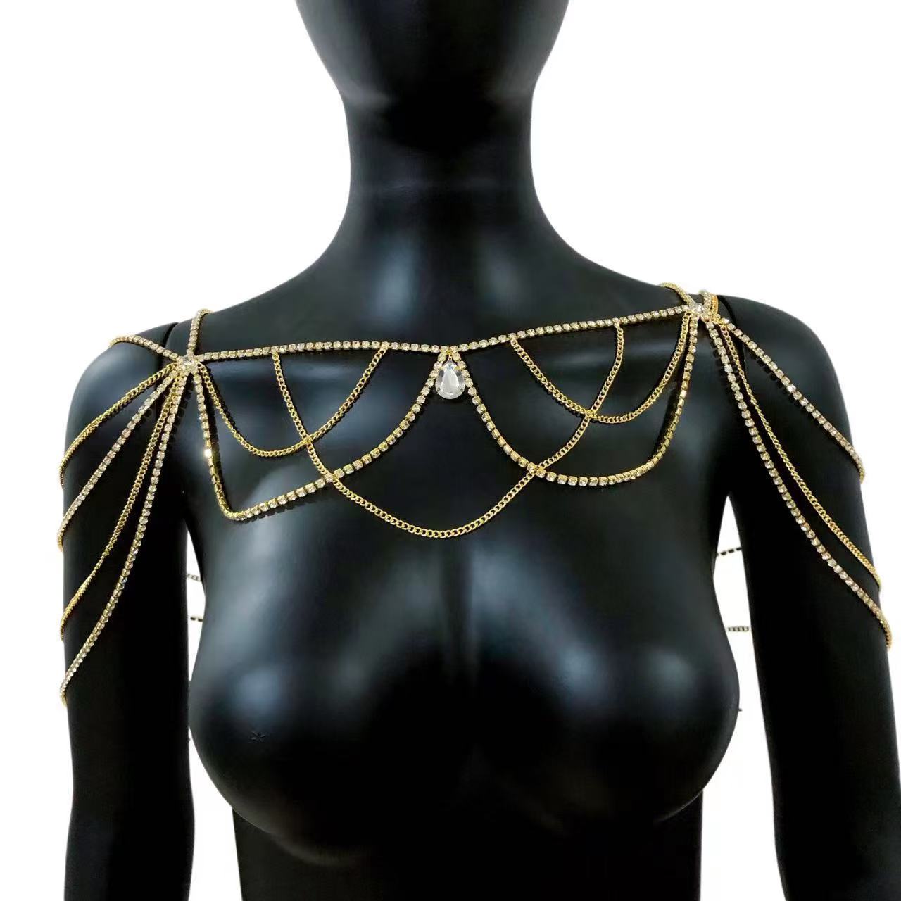 売れ筋爆発的人気！幾何学模様ラインストーンの個性的な多層セク - Body Jewelry Art のレビューと価格