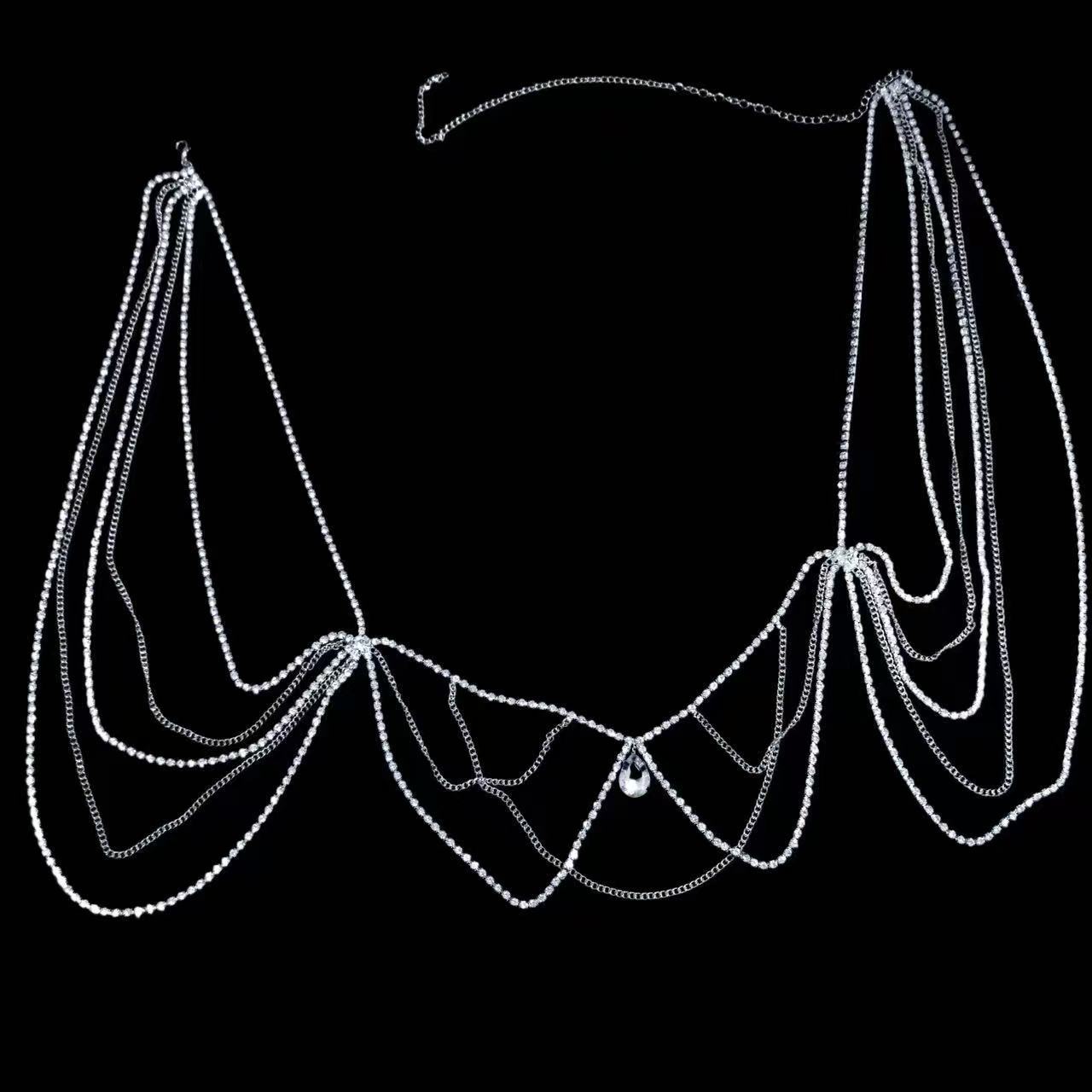 売れ筋爆発的人気！幾何学模様ラインストーンの個性的な多層セク - Body Jewelry Art のレビューと価格