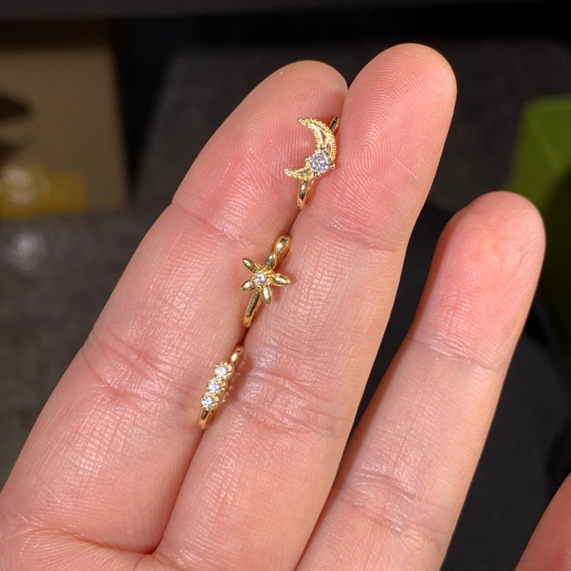 3ピースレトロライトラグジュアリーノーズクリップセット、人工 - Body Jewelry Art のレビューと価格
