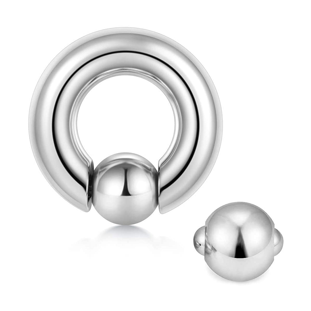 1PC ステンレス鋼大型キャプティブビーズリングビッグゲージ - Body Jewelry Gauges のレビューと価格