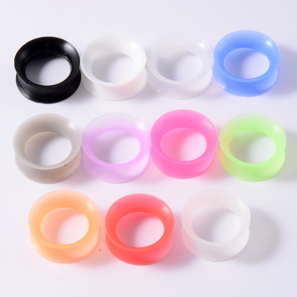 2 個のシリコン耳栓とトンネル耳ピアスイヤーレットねじ込みイ - Body Jewelry Gauges のレビューと価格